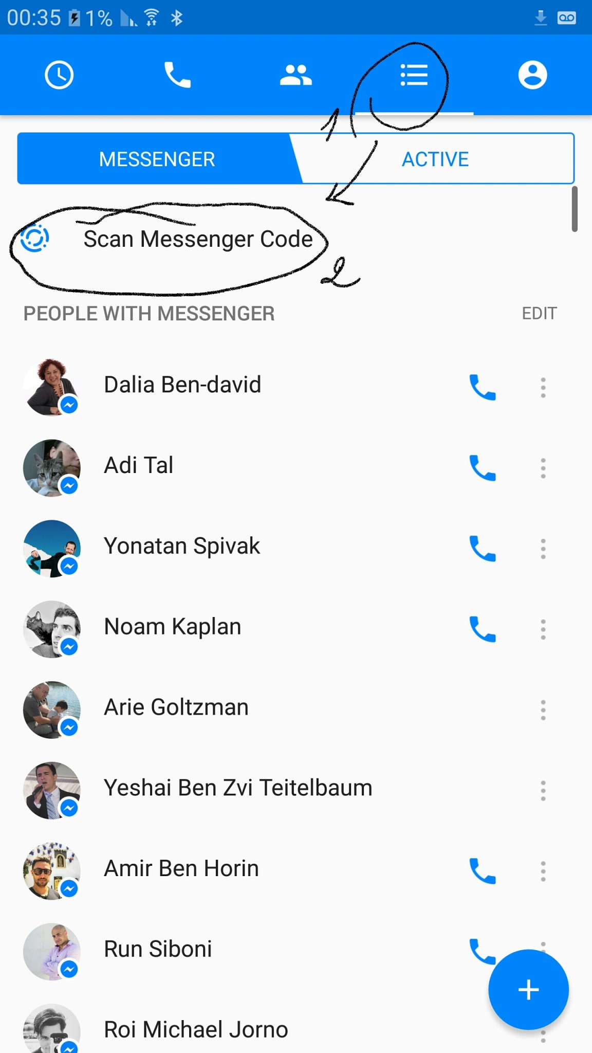 messenger code