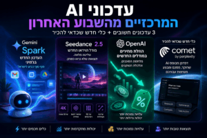 Read more about the article עדכוני בינה מלאכותית 03.08.2026